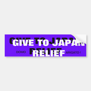 GIVE TO JAPAN RELIEF BUMPER STICKER