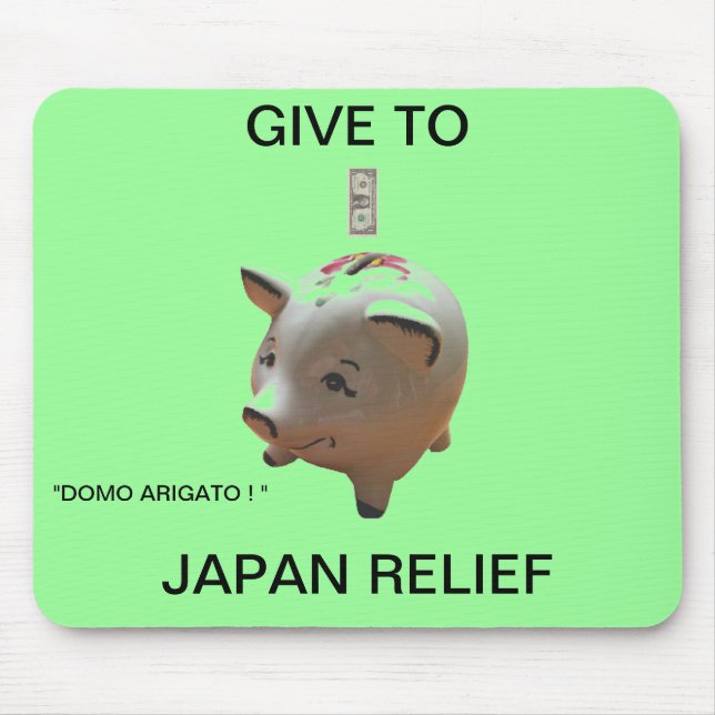 GIVE TO JAPAN RELIEF MOUSE MAT (Front)