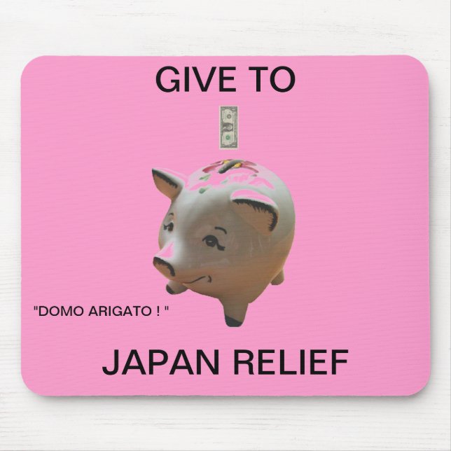 GIVE TO JAPAN RELIEF MOUSE MAT (Front)