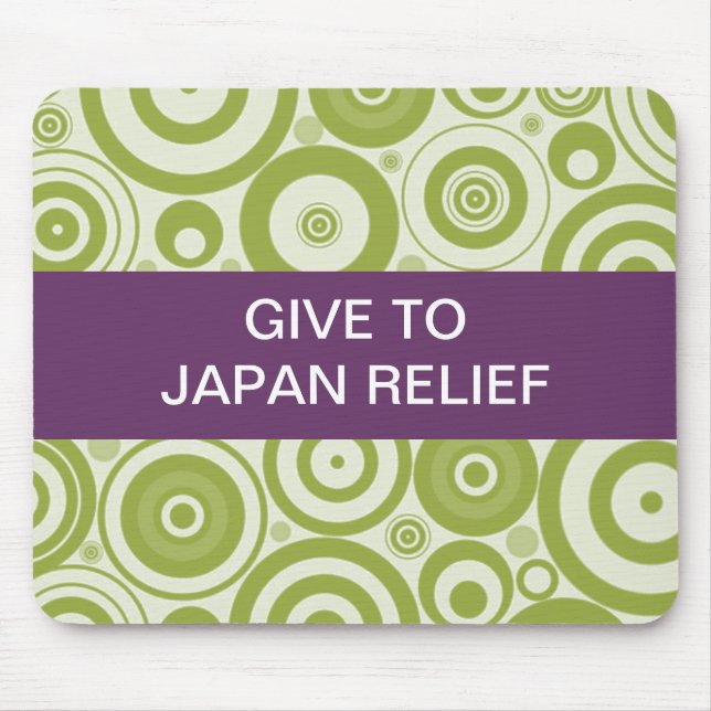 GIVE TO JAPAN RELIEF SEISMIC WAVES MOUSE MAT (Front)