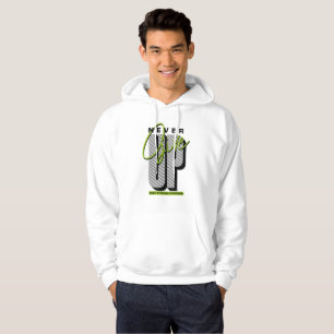 Give Up? Keep Pushing Forward Motivational Typogra Hoodie