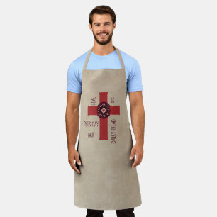 Give Us This Day Quote Unique Cross Tan Apron