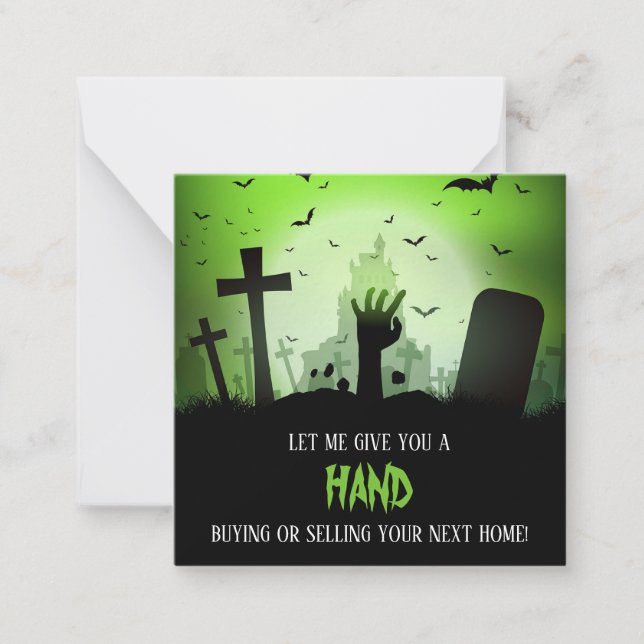 Give You a Hand Halloween Pop By Card (Front)