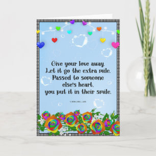 Give your love away greeting card