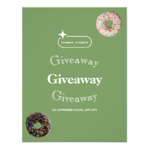 Giveaway Flyer, Social Media Giveaway Poster