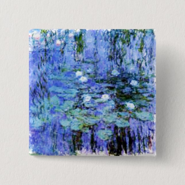 giverny lily pond by the master Monet 15 Cm Square Badge (Front)