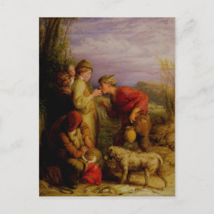 Giving a bite postcard