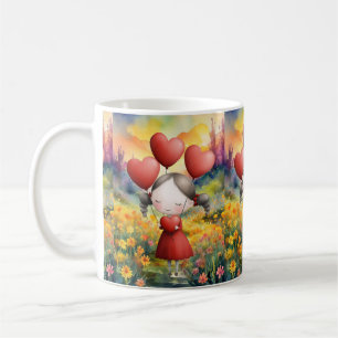 GIVING ALL THE LOVE IN HER HEART COFFEE MUG