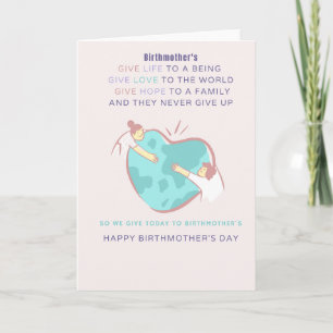 Giving back Birthmother's Day Card
