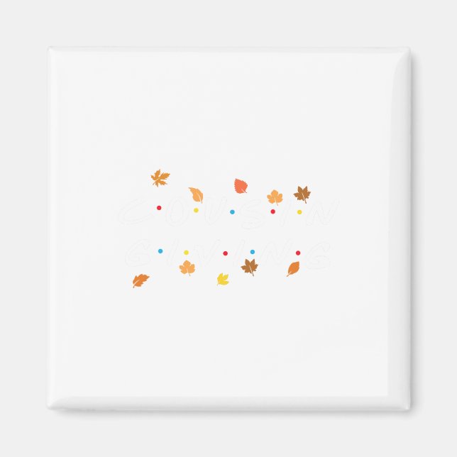 Giving Fall Leaves Turkey Thanksgiving Family Matc Magnet (Front)