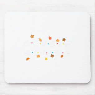 Giving Fall Leaves Turkey Thanksgiving Family Matc Mouse Mat