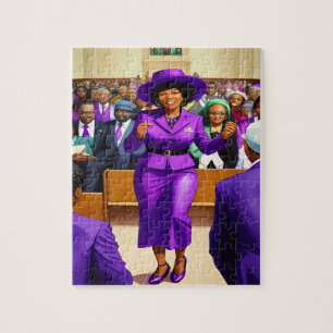 Giving God the Glory Black Christian Art Puzzle