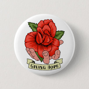Giving Hope 6 Cm Round Badge