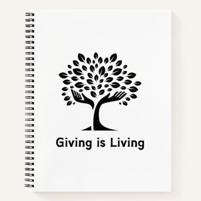 Giving is Living Notebook (Front)
