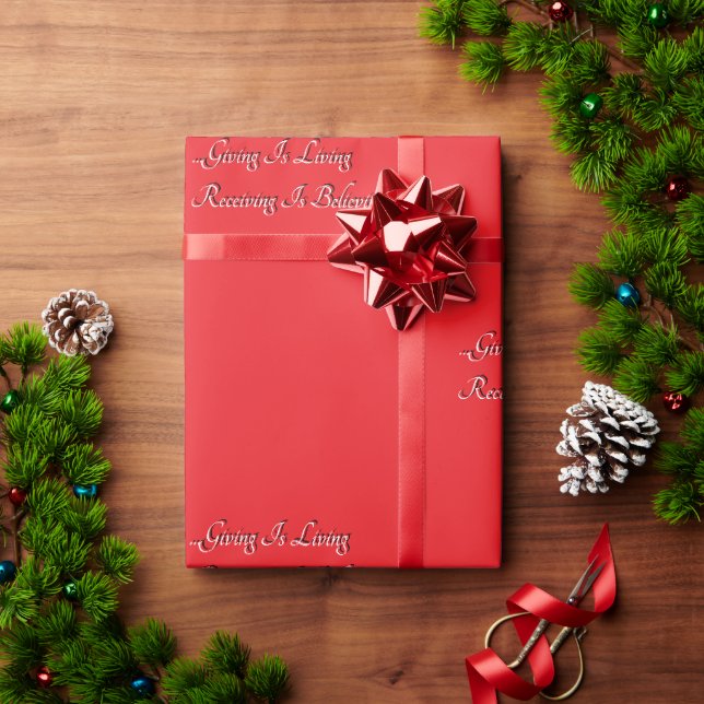 Giving Is Living Wrapping Paper (Holiday Gift)