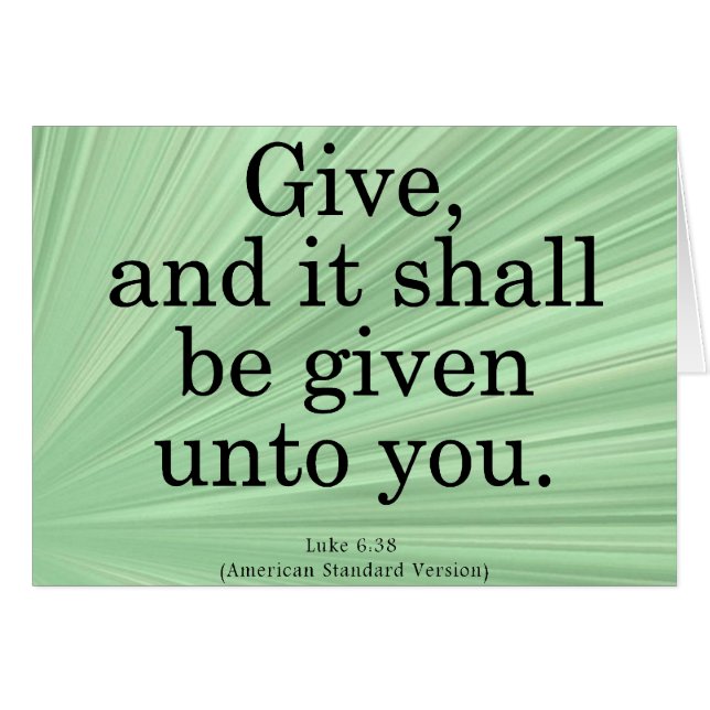 Giving Luke 6-38 (Front Horizontal)