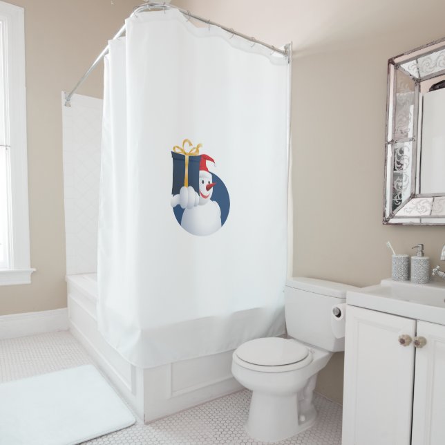 Giving Snowman... Shower Curtain (In Situ)