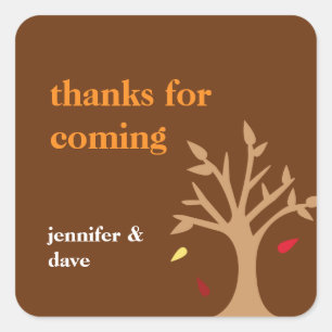 Giving thanks falling leaves tree Thanksgiving tag
