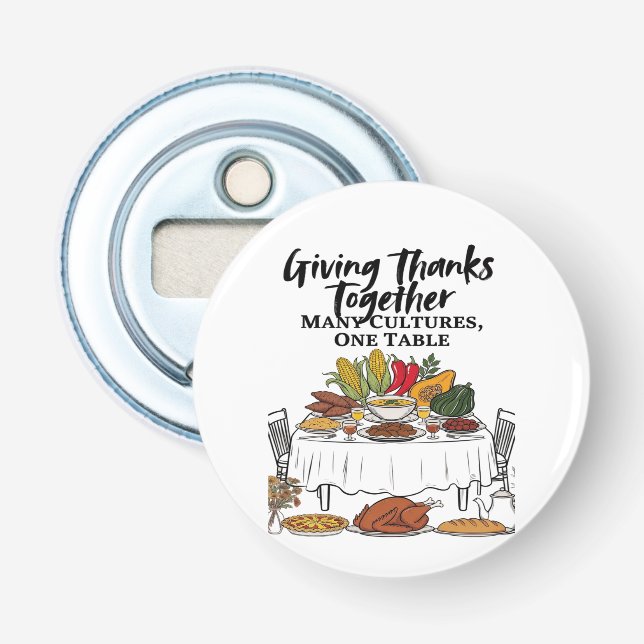 Giving Thanks Together Bottle Opener (Front)