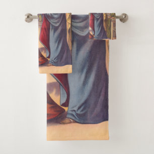 Giving the child John a name Bath Towel Set