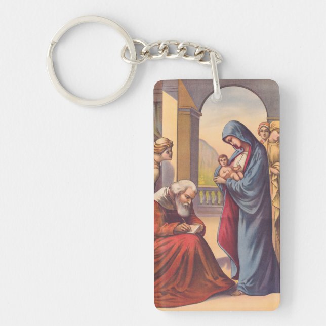 Giving the child John a name Key Ring (Front)