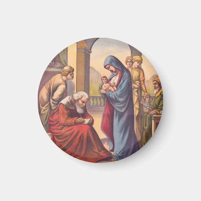 Giving the child John a name Magnet (Front)