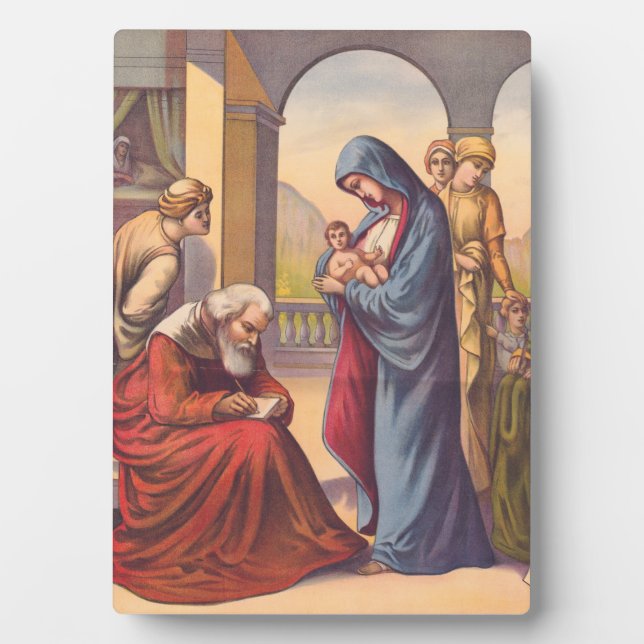 Giving the child John a name Plaque (Front)