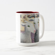 Giving the Side Eye - funny goats with every cup!