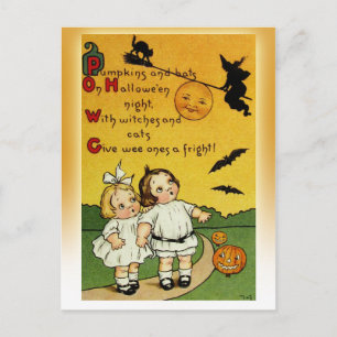 Giving the wee ones a fright at Halloween! Postcard