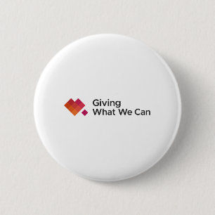 Giving What We Can Logo Wide 6 Cm Round Badge