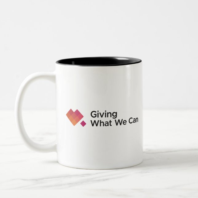 Giving What We Can Logo Wide Two-Tone Coffee Mug (Left)