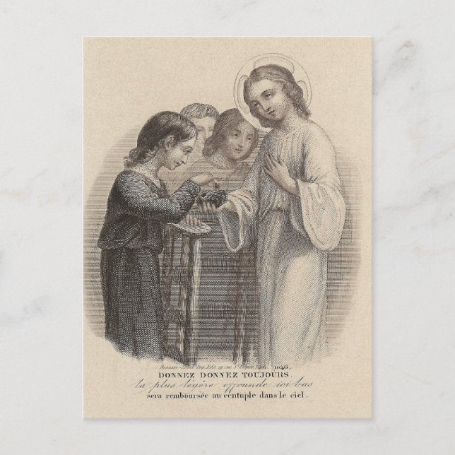 Giving Will Be Repaid an Hundredfold in Heaven Postcard (Front)
