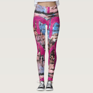Giving Your Heart Wings Mixed Media Leggings