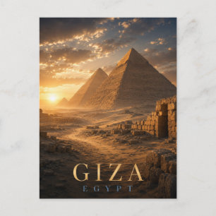 Giza Egypt Giza Pyramids REALMS Postcard