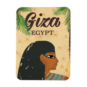 Giza, Egypt vintage style travel poster Magnet