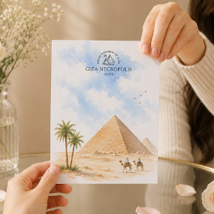 Giza Necropolis, Great Pyramid of Giza Travel Postcard