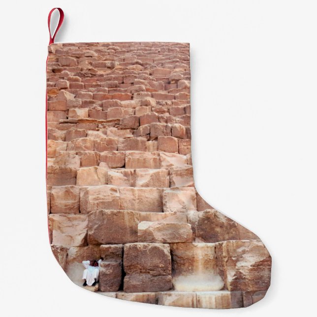  Giza pyramid complex. Also called the Giza Necrop Small Christmas Stocking (Front)