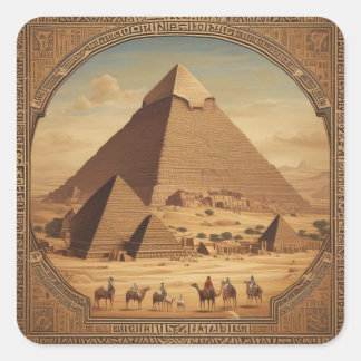 Giza Pyramids Square Sticker