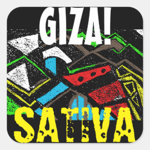 GIZA SATIVA SQUARE STICKER