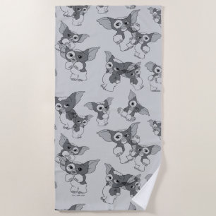 Gizmo   Black & White Pattern Beach Towel