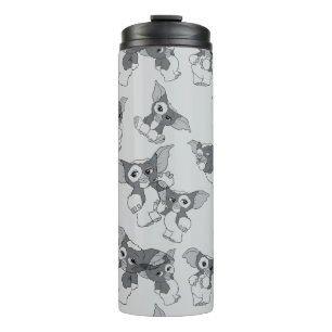 Gizmo   Black & White Pattern Thermal Tumbler