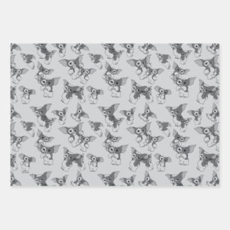Gizmo | Black & White Pattern Wrapping Paper Sheet
