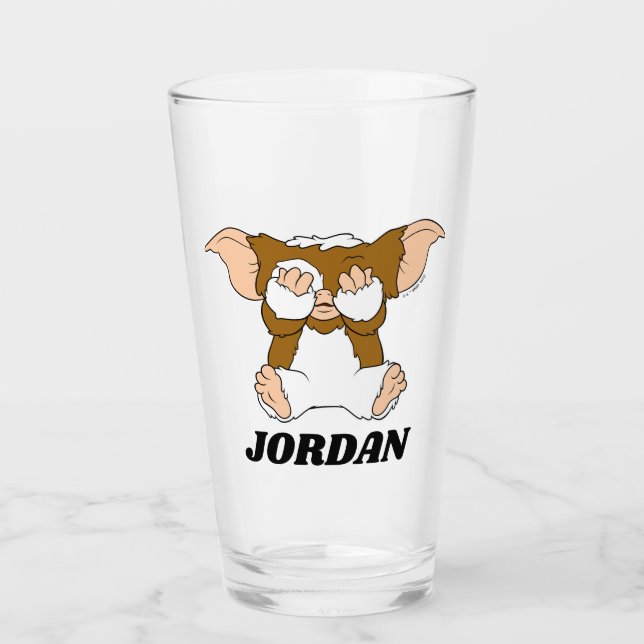 Gizmo | Cute Comic Character | Add Your Name Glass (Front)