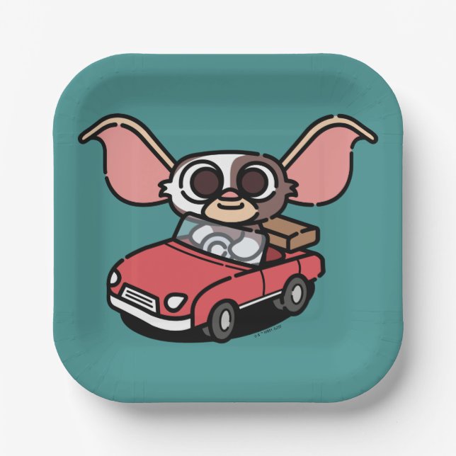 Gizmo | Cute Comic Driver Paper Plate (Front)
