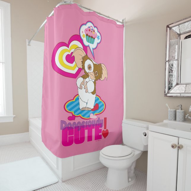 Gizmo | Dangerously Cute Shower Curtain (In Situ)