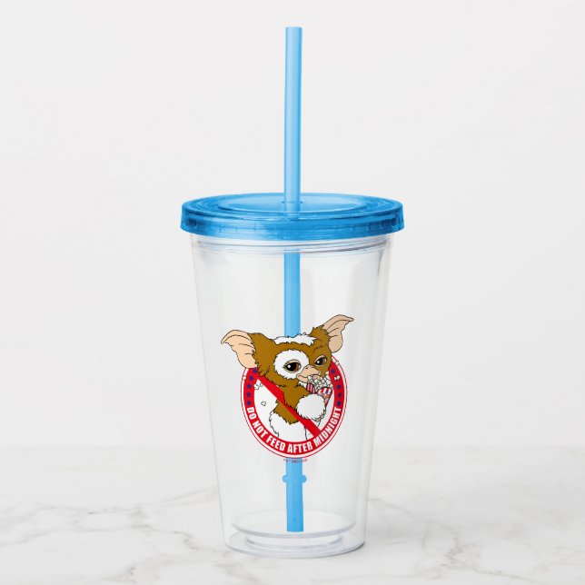 Gizmo | Do Not Feed After Midnight Acrylic Tumbler (Front)