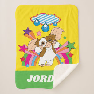 Gizmo   Dreaming of Raindrops   Add Your Name Sherpa Blanket