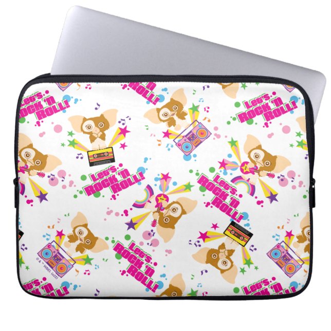 Gizmo | Let's Rock 'n Roll Pattern Laptop Sleeve (Front)