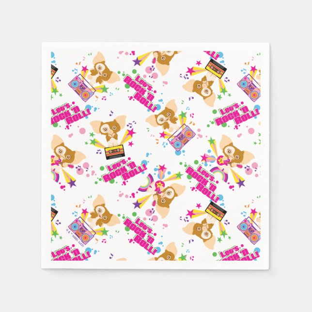 Gizmo | Let's Rock 'n Roll Pattern Napkin (Front)
