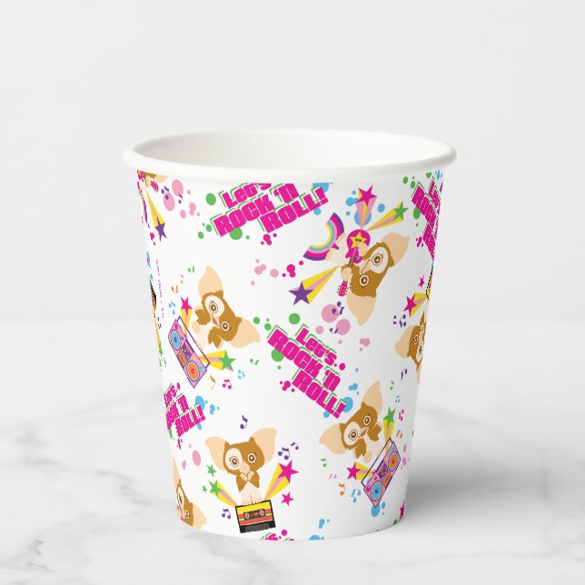 Gizmo | Let's Rock 'n Roll Pattern Paper Cups (Front)